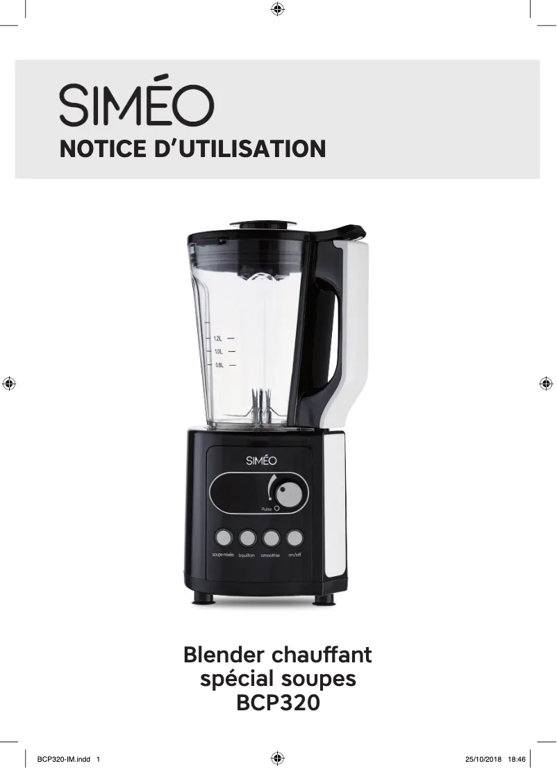 Image de la première page du manuel de l'appareil BCP320