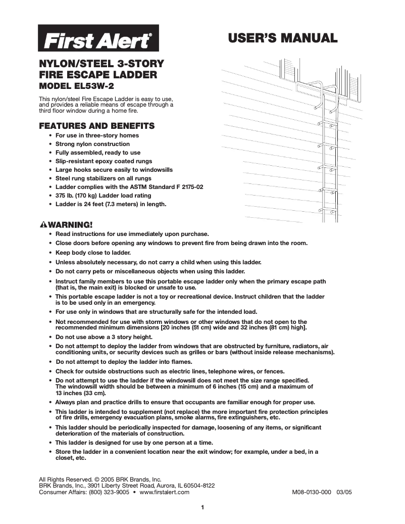 First page image of the manual for EL53W-2