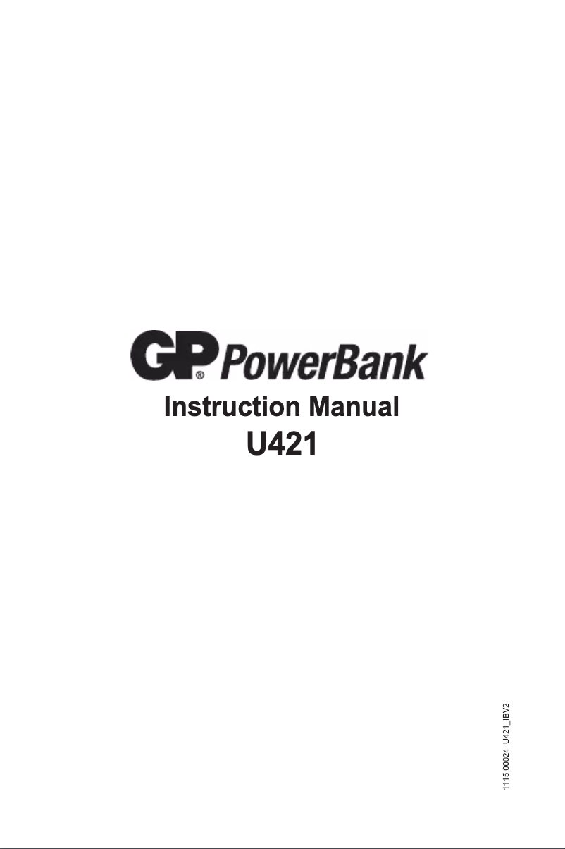 Page 1 of the manual User Manual GP Batteries U421