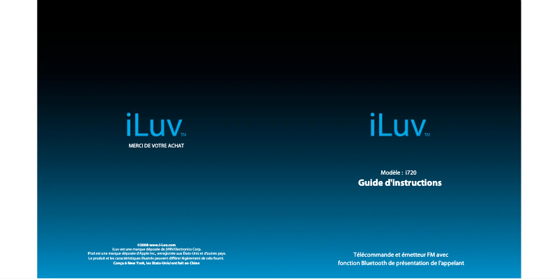 Page 1 of the manual User Manual iLuv I720