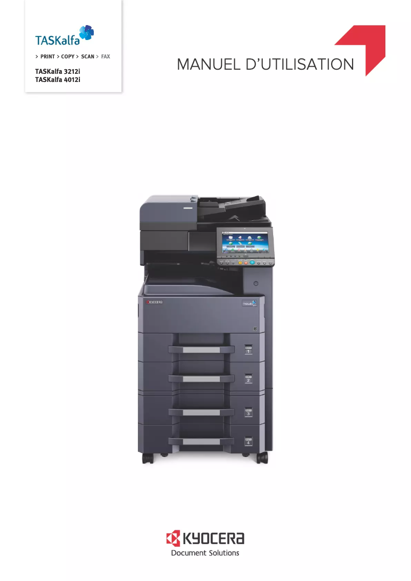 Page 1 of the manual User Manual Kyocera TASKalfa 3212i