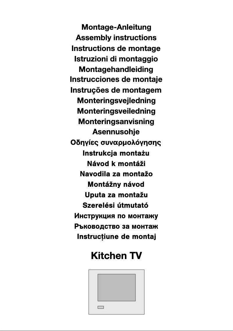 First page image of the manual for ETV 38000 X