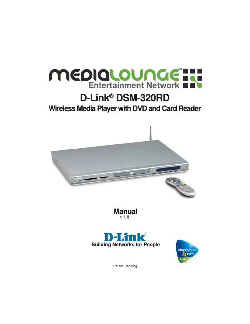 Page 1 de la notice Manuel utilisateur D-Link DSM-320RD