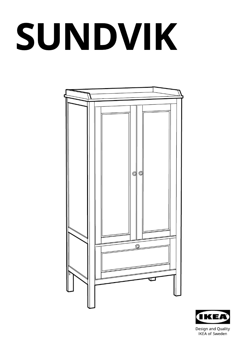 Page 1 of the manual User Manual Ikea SUNDVIK 804.942.67
