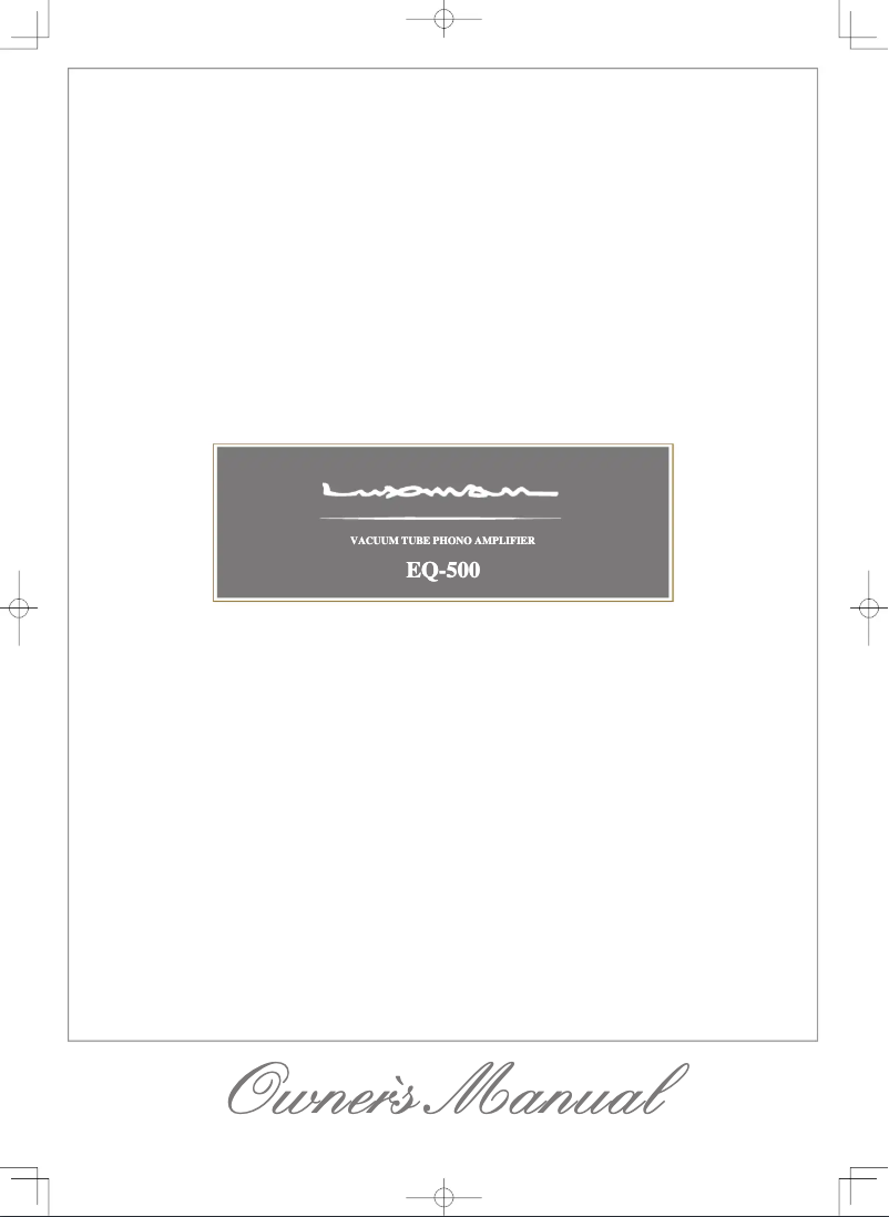 Image de la première page du manuel de l'appareil EQ-500