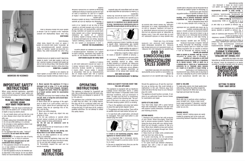 Page 1 of the manual User Manual Conair 134R