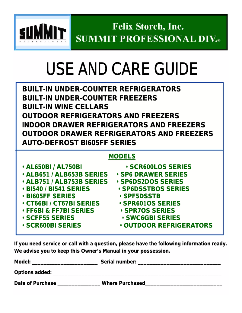 First page image of the manual for SWC6GBLBI