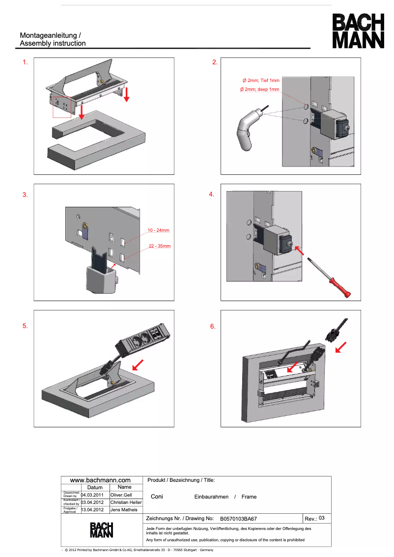 Page 1 of the manual User Manual Bachmann 912.0167