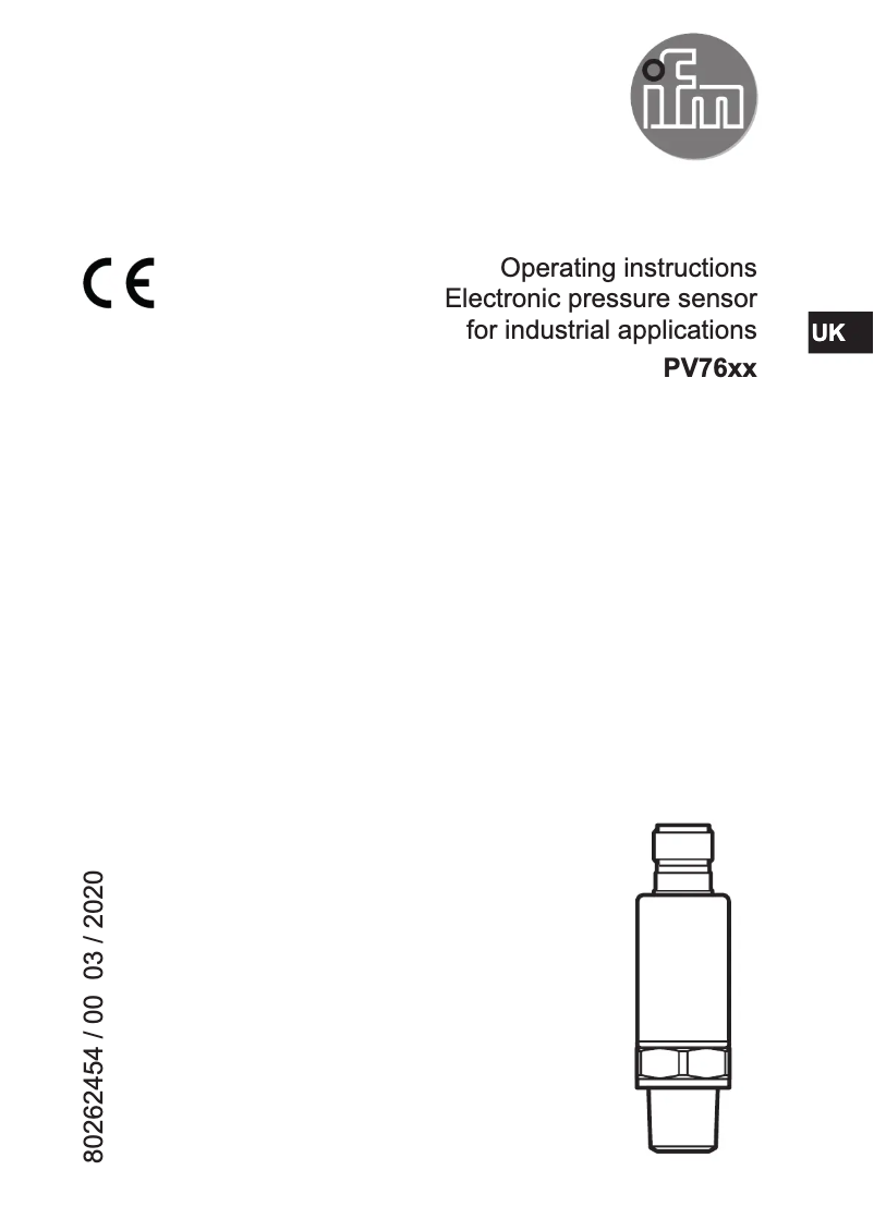 First page image of the manual for PV7602