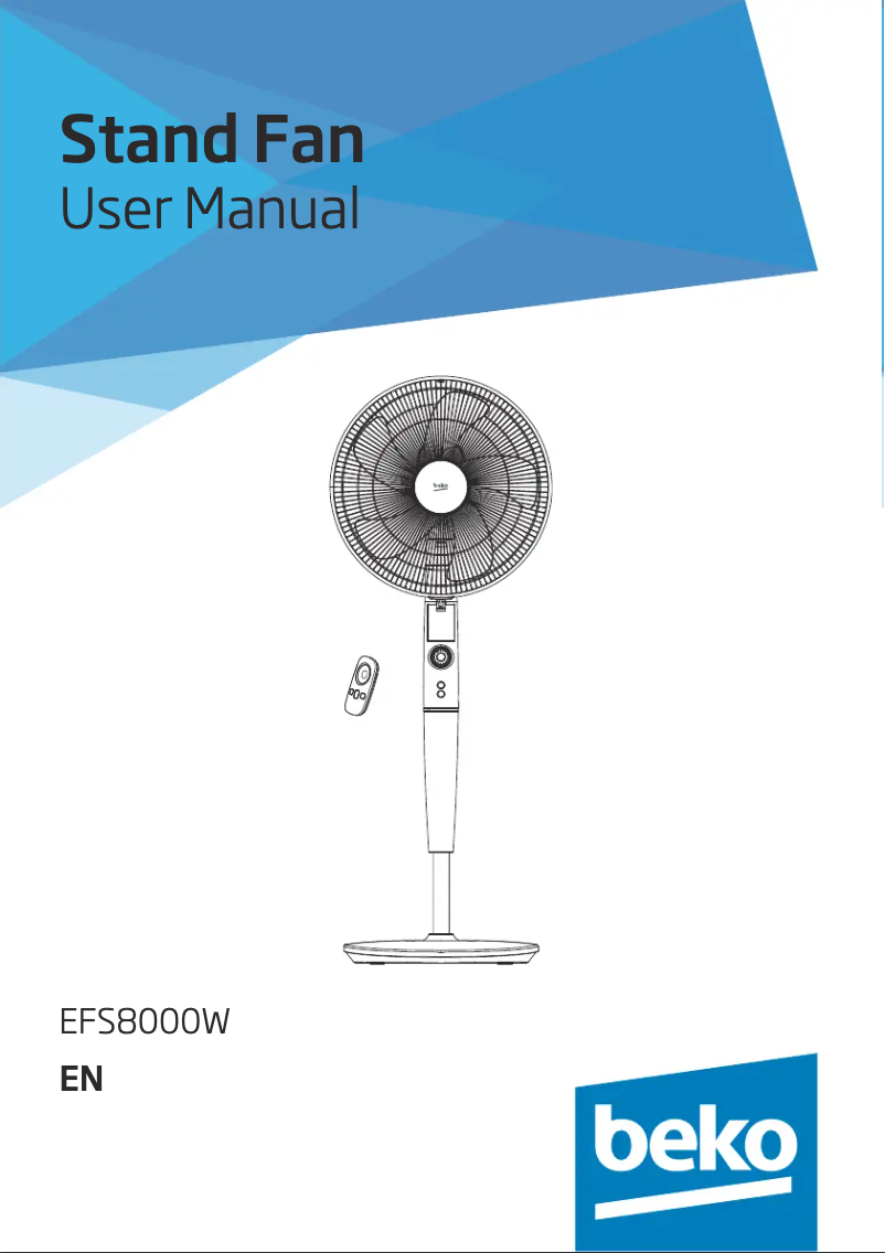 Page 1 of the manual User Manual Beko EFS8000W