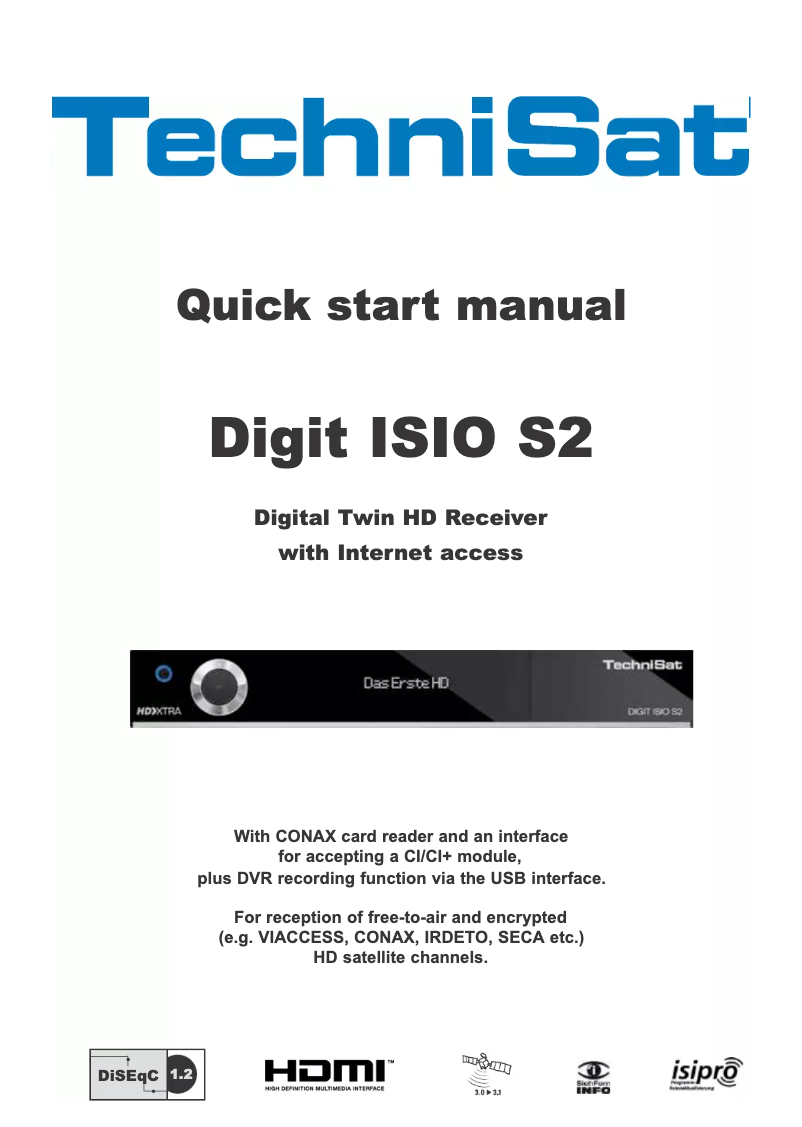 First page image of the manual for DIGIT ISIO S2
