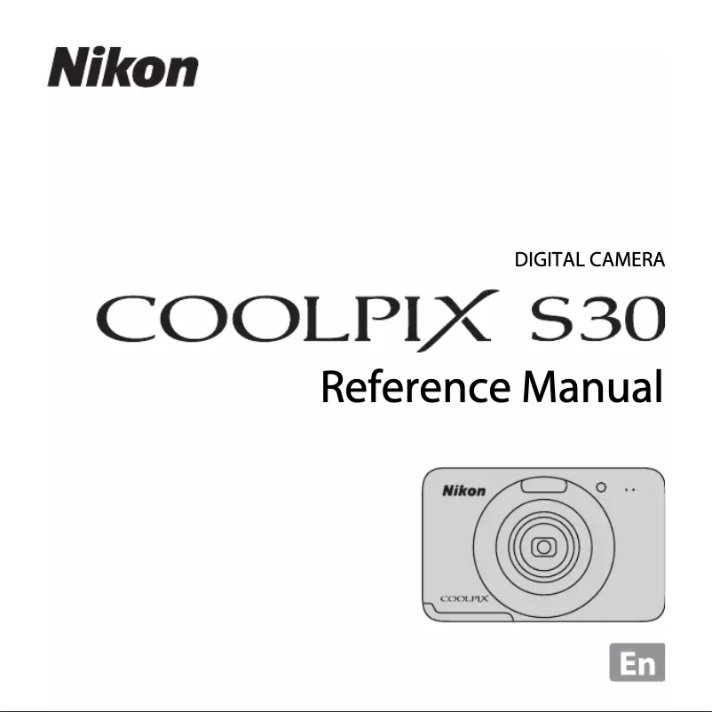 Page 1 of the manual User Manual Nikon Coolpix S30