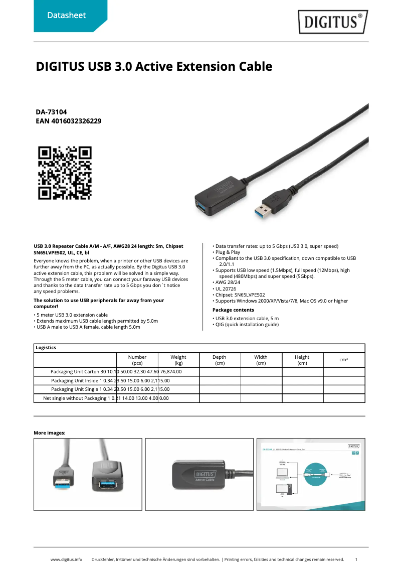 First page image of the manual for DA-73104