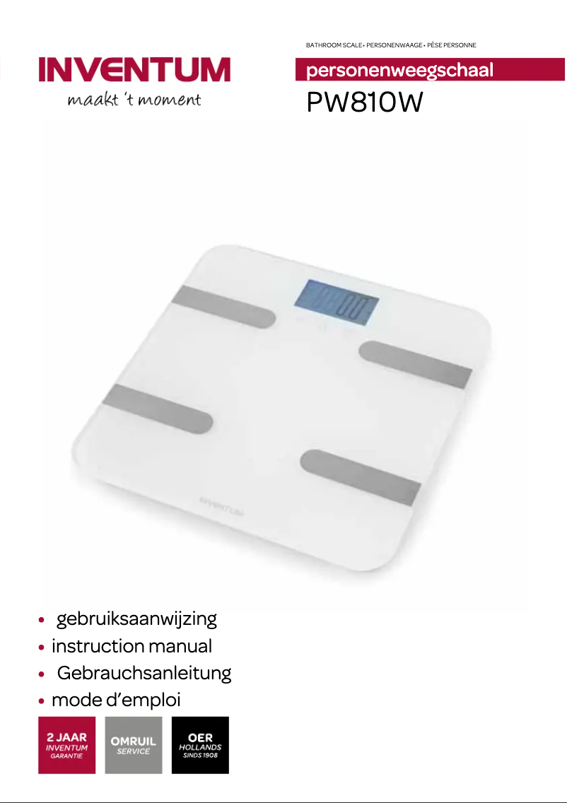 First page image of the manual for PW810W