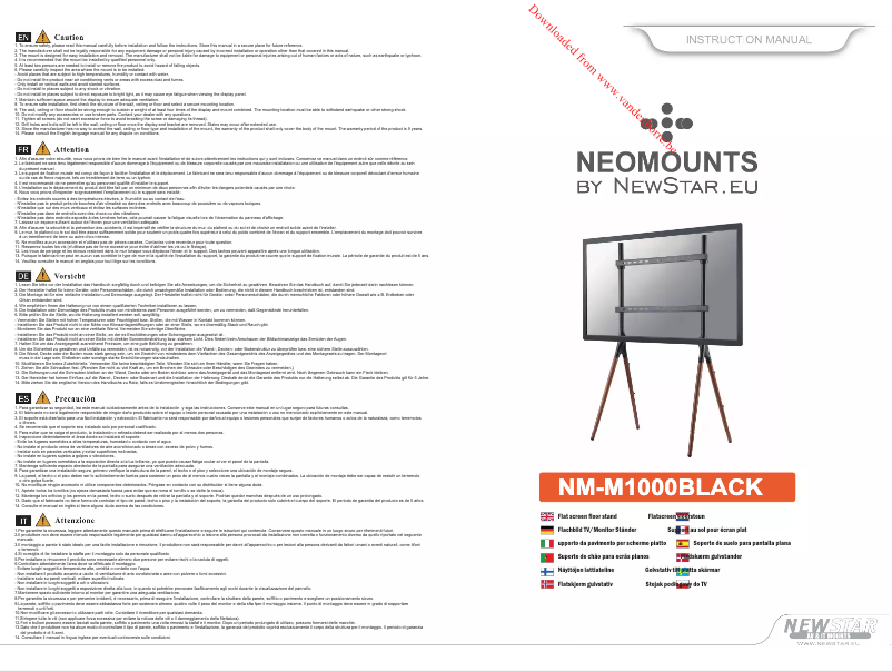 First page image of the manual for NM-M1000BLACK