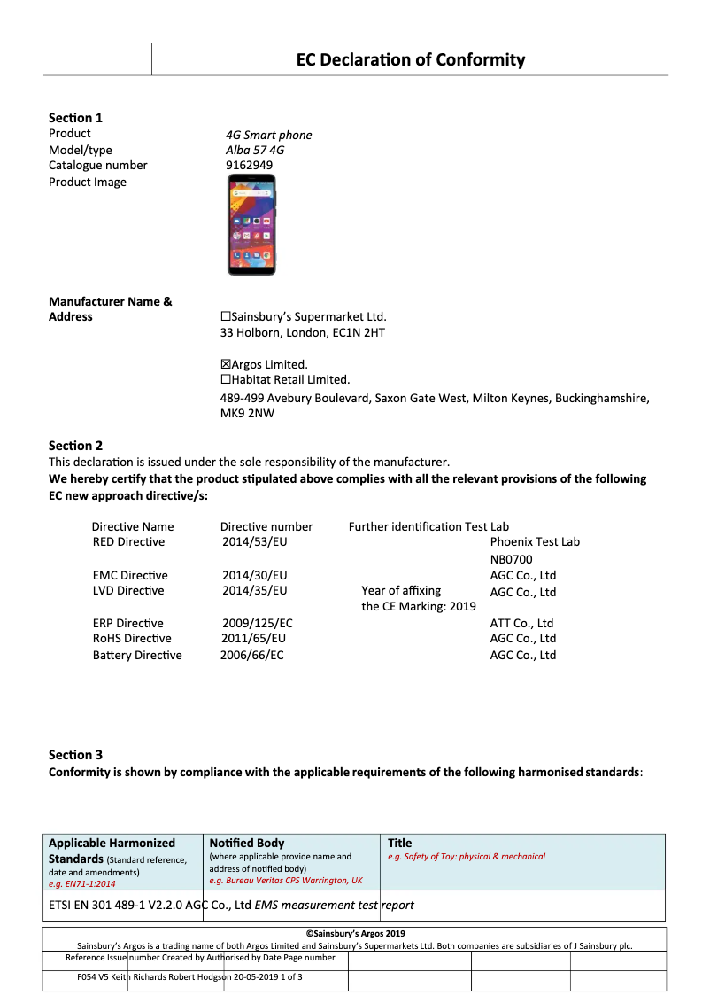 Page 1 of the manual User Manual Archos Alba 5.7