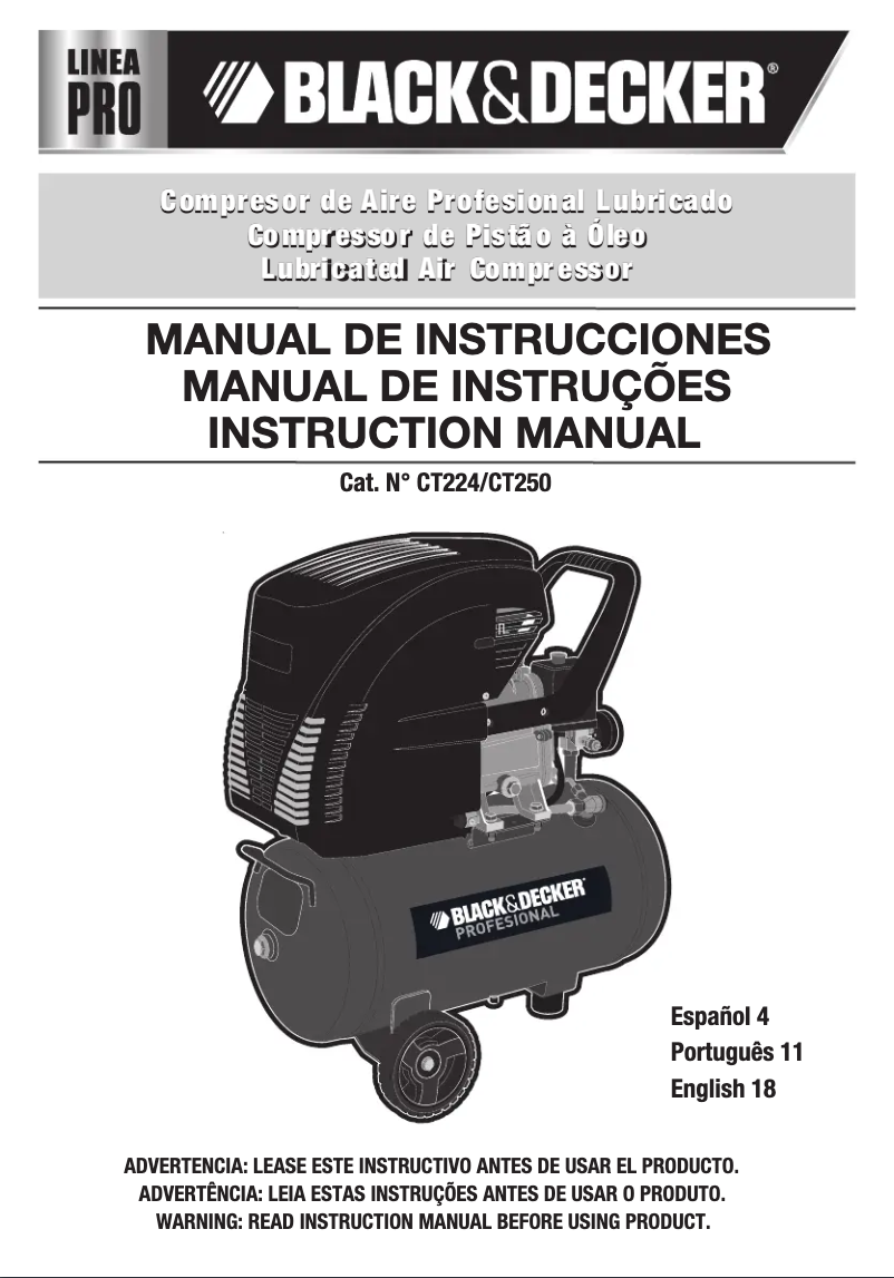 First page image of the manual for CT224