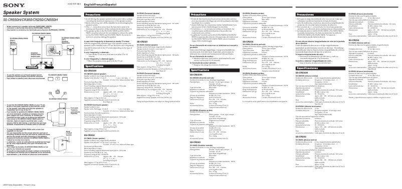 Page 1 of the manual User Manual Sony SS-CN550H