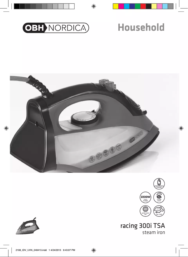 Page 1 of the manual User Manual OBH Nordica Racing 300i TSA 2106