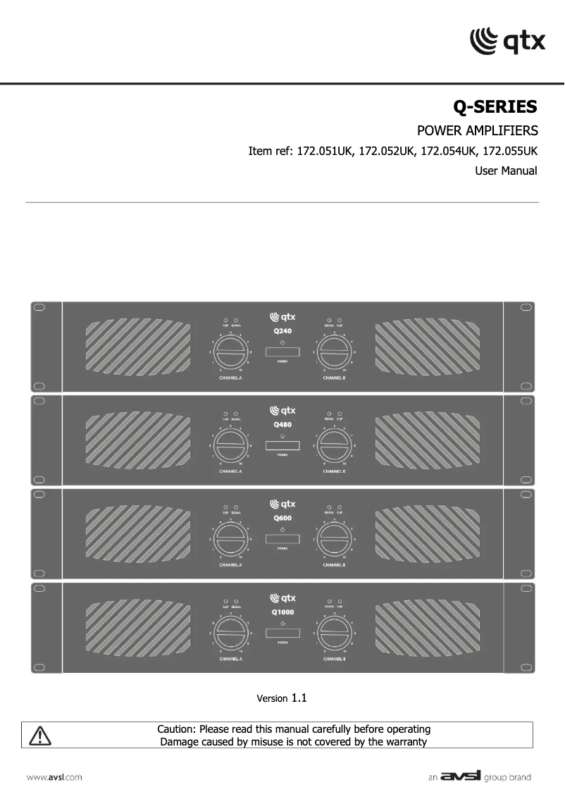 Page 1 of the manual User Manual Qtx Q600