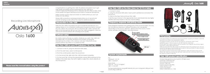 First page image of the manual for Oslo 1600