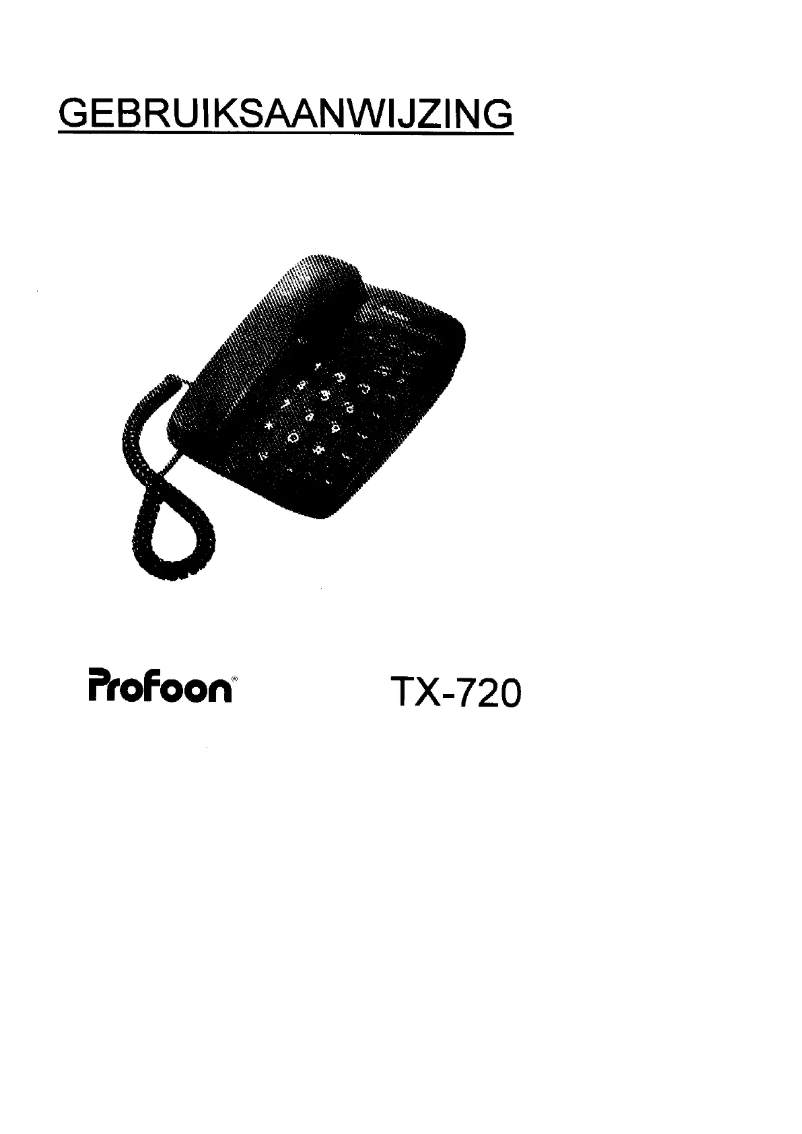 First page image of the manual for TX-720