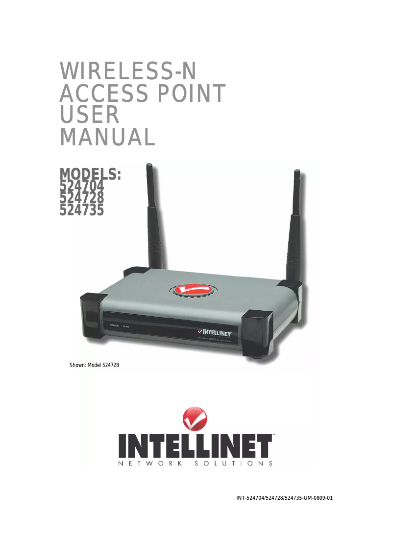 Page 1 of the manual User Manual Intellinet 300N PoE
