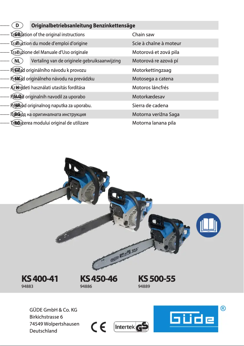 Page 1 of the manual User Manual Güde KS 450-53