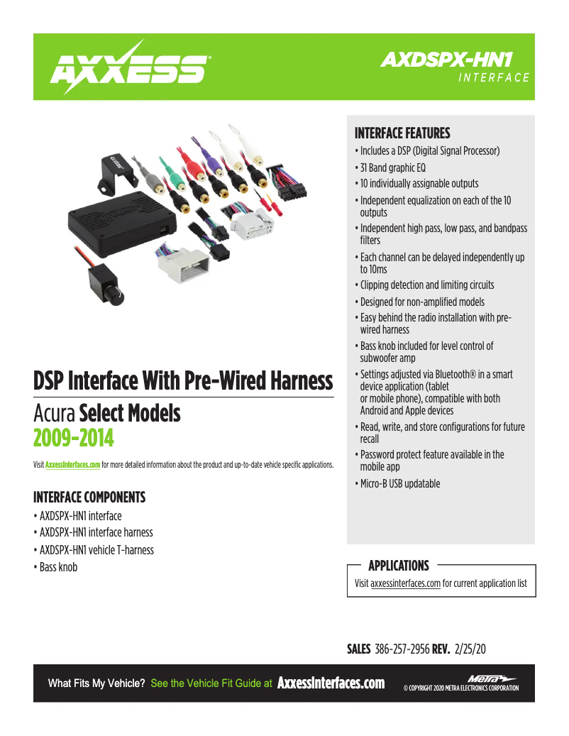 First page image of the manual for AXDSPX-HN1