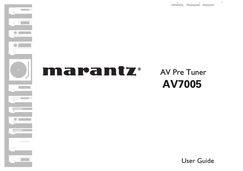 Page 1 of the manual User Manual Marantz AV7005