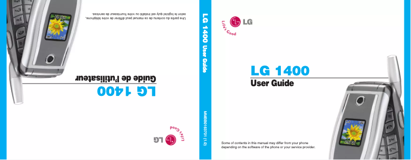 Page 1 of the manual User Manual LG L1400