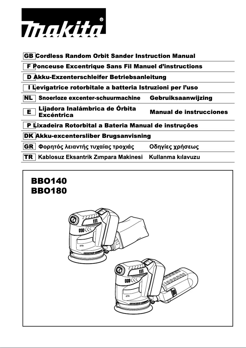 First page image of the manual for BBO180