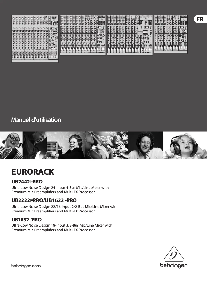 Page 1 of the manual User Manual Behringer Eurorack UB2222FX-PRO