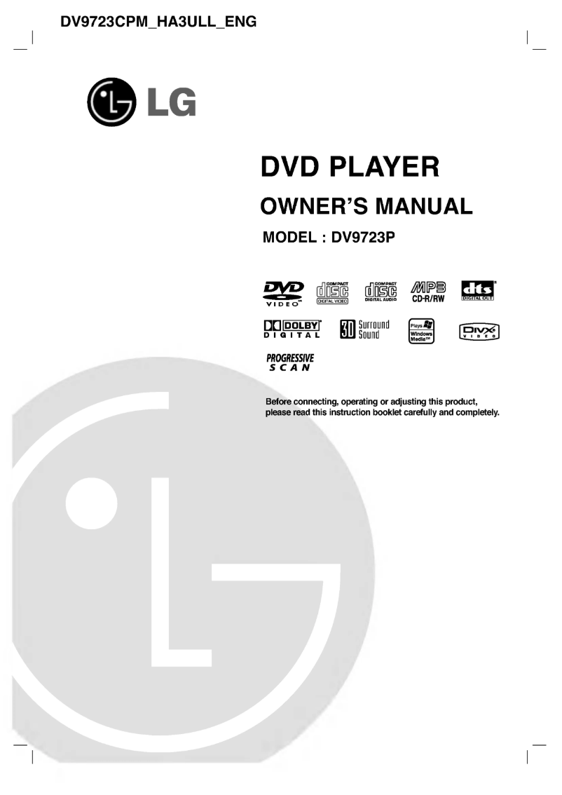 Page 1 of the manual User Manual LG DV9723CPM