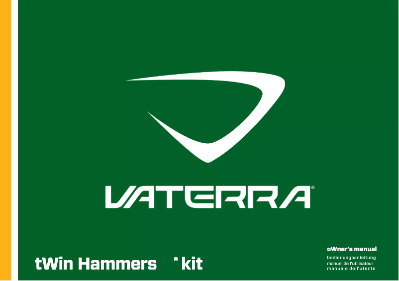 Page 1 of the manual User Manual Vaterra Twin Hammers 1.9
