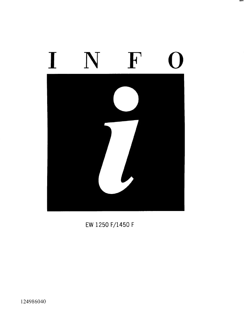 First page image of the manual for EW1250F