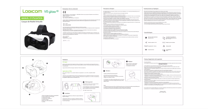 First page image of the manual for VR Glass 10