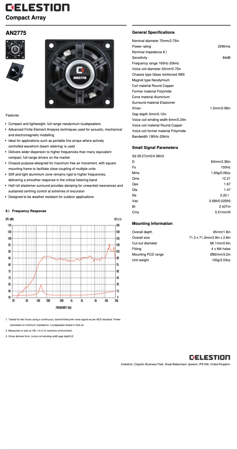 First page image of the manual for AN-2775