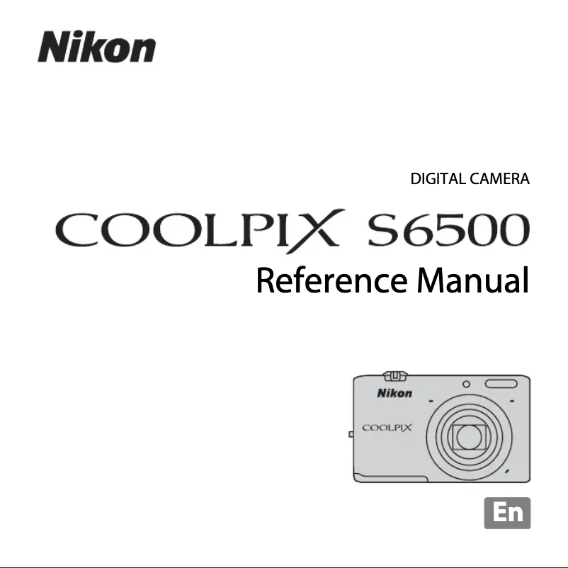 Page 1 of the manual User Manual Nikon Coolpix S6500