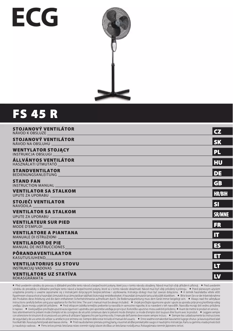 Page 1 of the manual User Manual ECG FS 45 R
