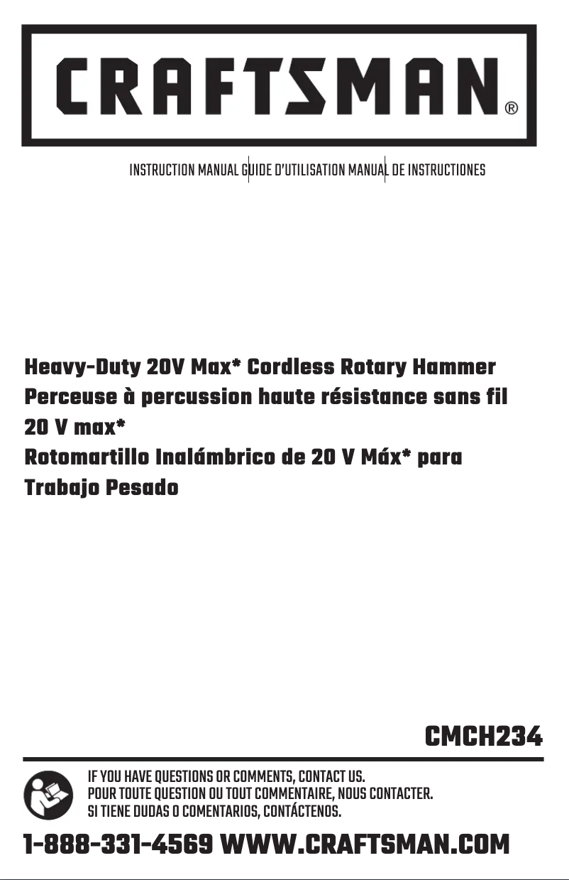 First page image of the manual for CMCH234B