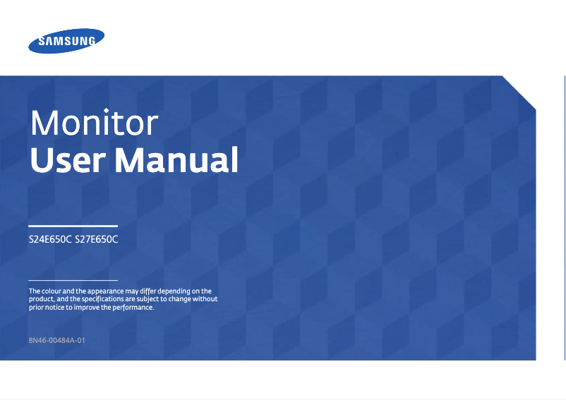 Page 1 of the manual User Manual Samsung LS27E65KCS