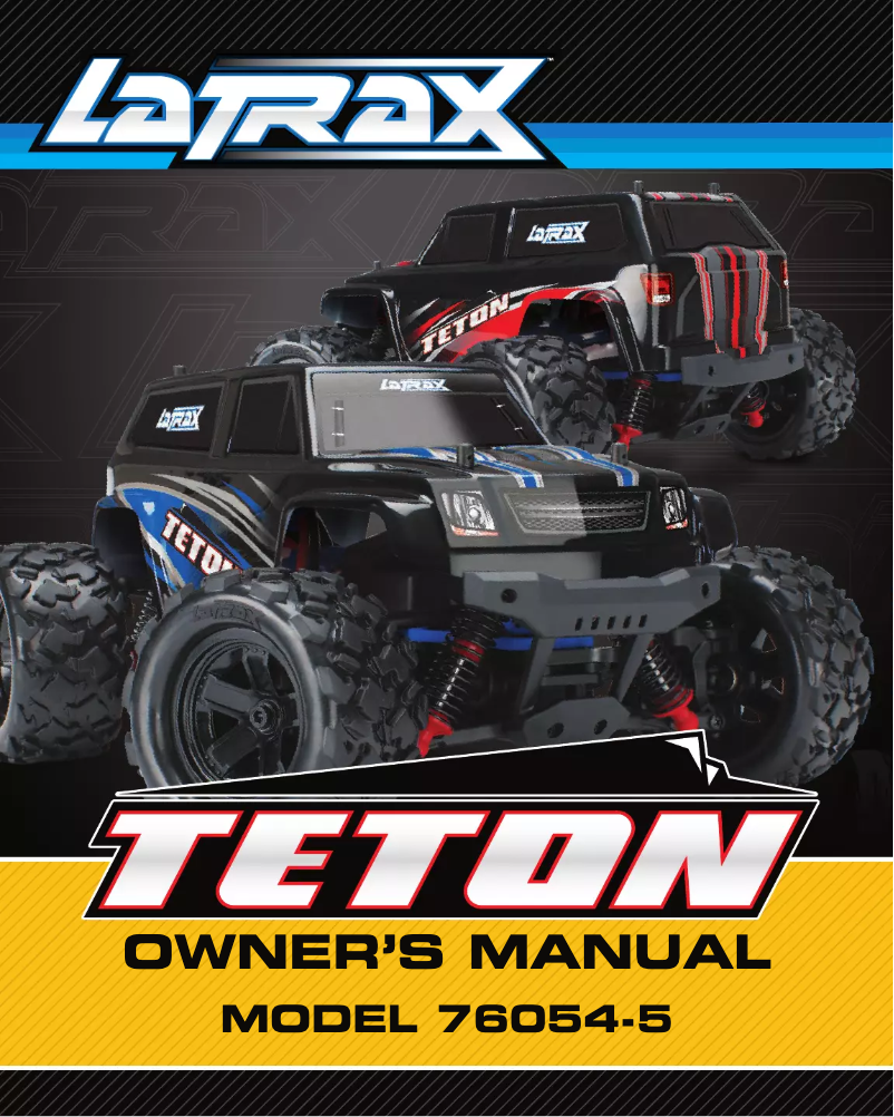 Page 1 of the manual User Manual Traxxas LaTrax TETON 76054-5