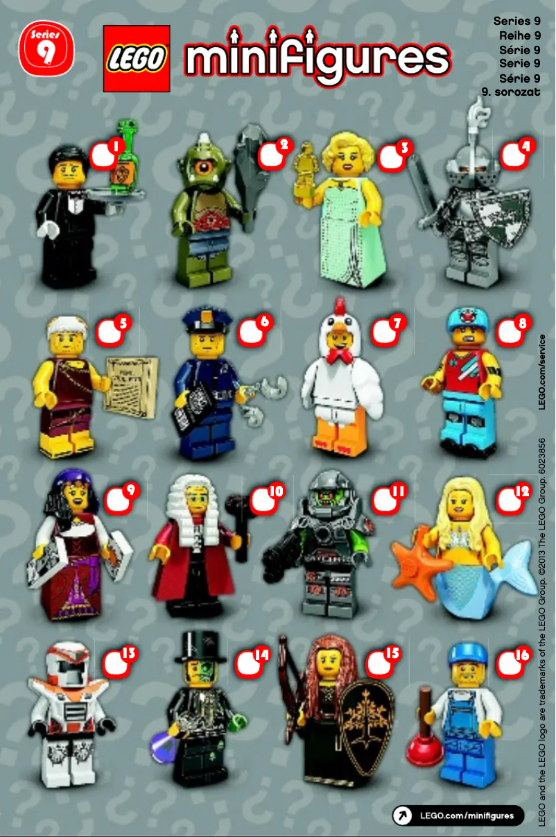 First page image of the manual for ® Minifigures Series 9
