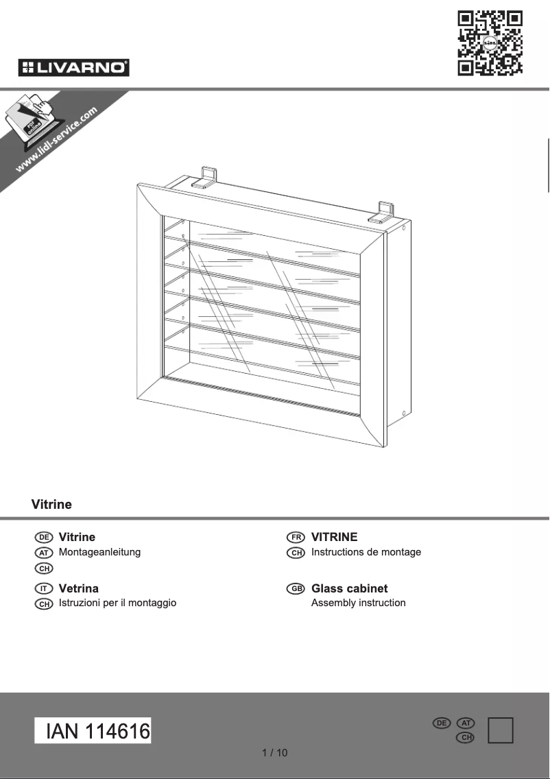 First page image of the manual for IAN 114616