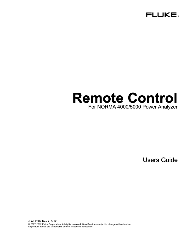 First page image of the manual for Norma 4000