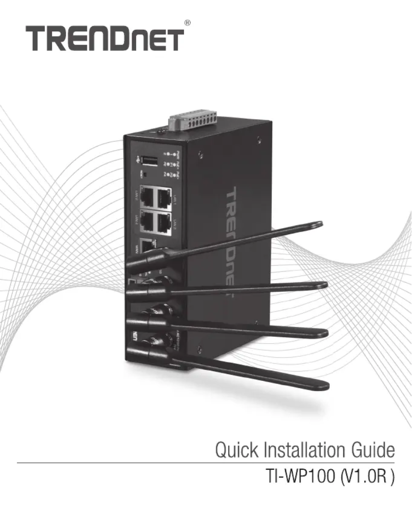 First page image of the manual for TI-WP100
