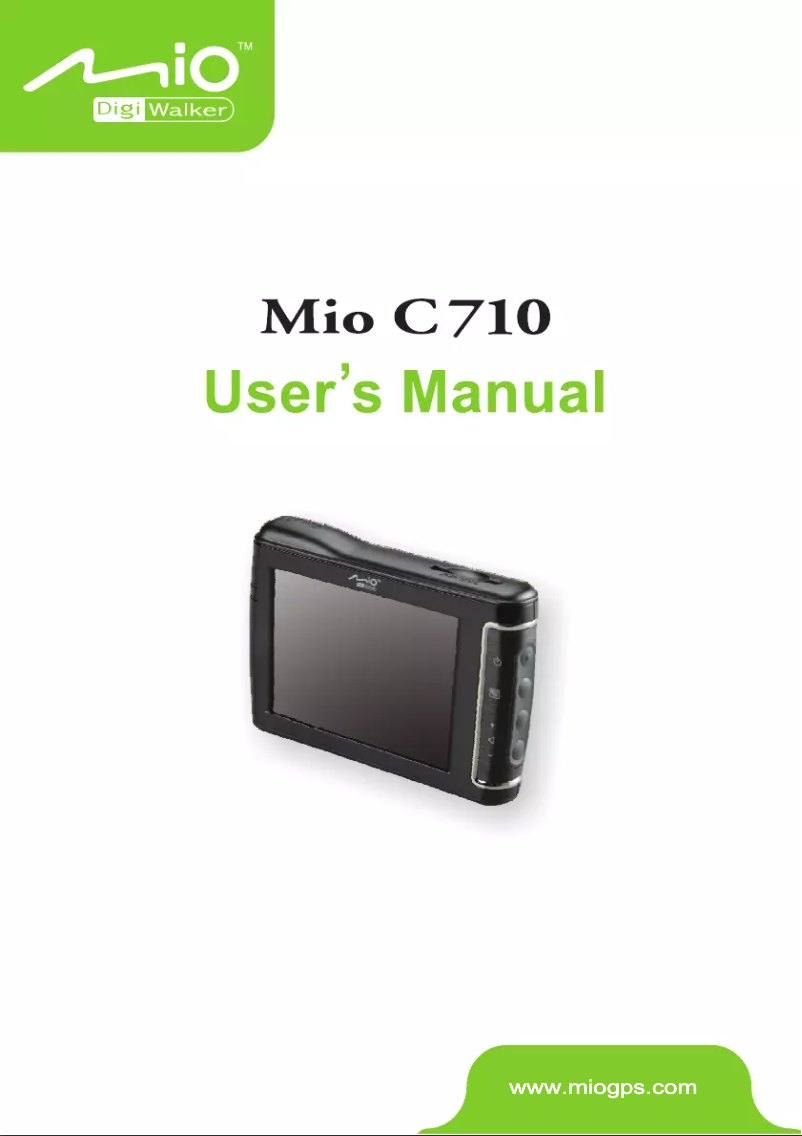 Page 1 of the manual User Manual Mio C710