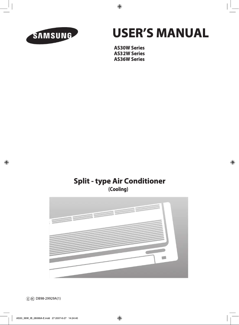 Page 1 of the manual User Manual Samsung AS32WCN
