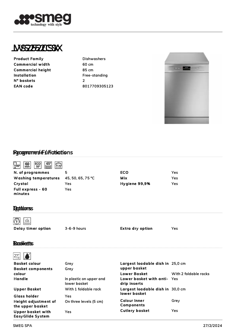 First page image of the manual for LVS252CSX